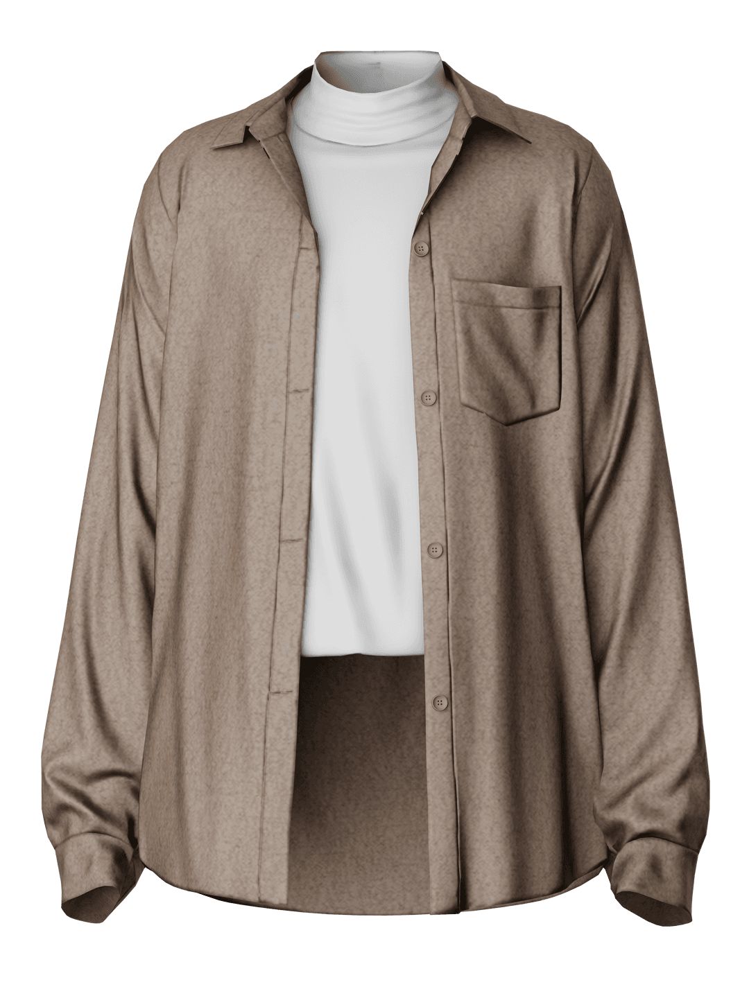 Галерея мода Рубашка Shirt Mockneck #2